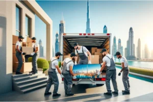 Expert team of TV movers in Dubai handling television with care