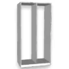 Outline of an open MDF wardrobe frame without doors, showing a blank canvas for customization."
