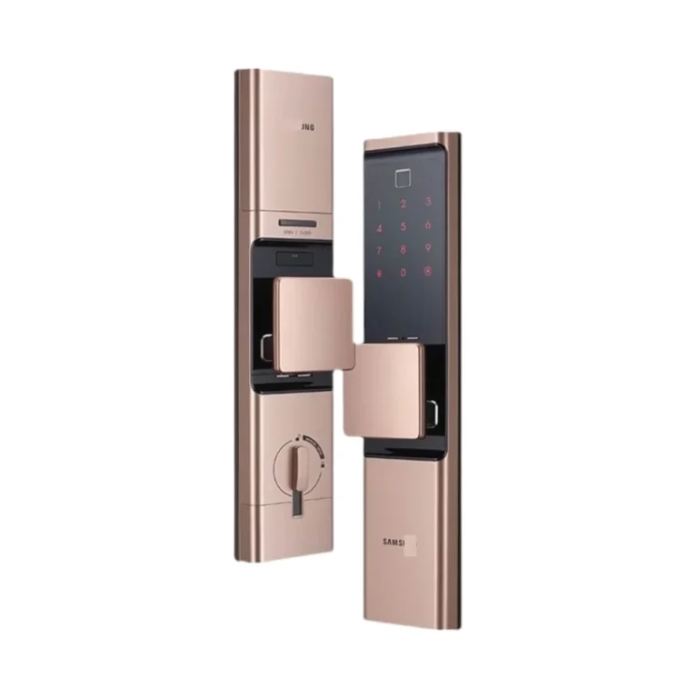 Samsung SHP-DR719 Smart Fingerprint Door Lock Front and Back View