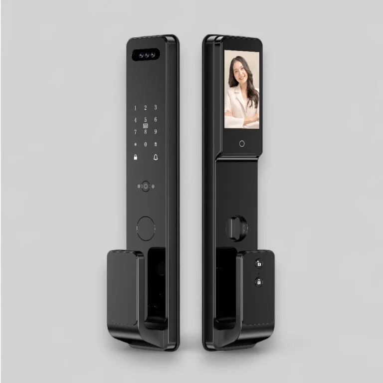 Zeki V8 Smart Door Lock front and back with display – smart door lock Dubai