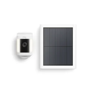 Spotlight Cam Plus Solar white smart camera with solar panel