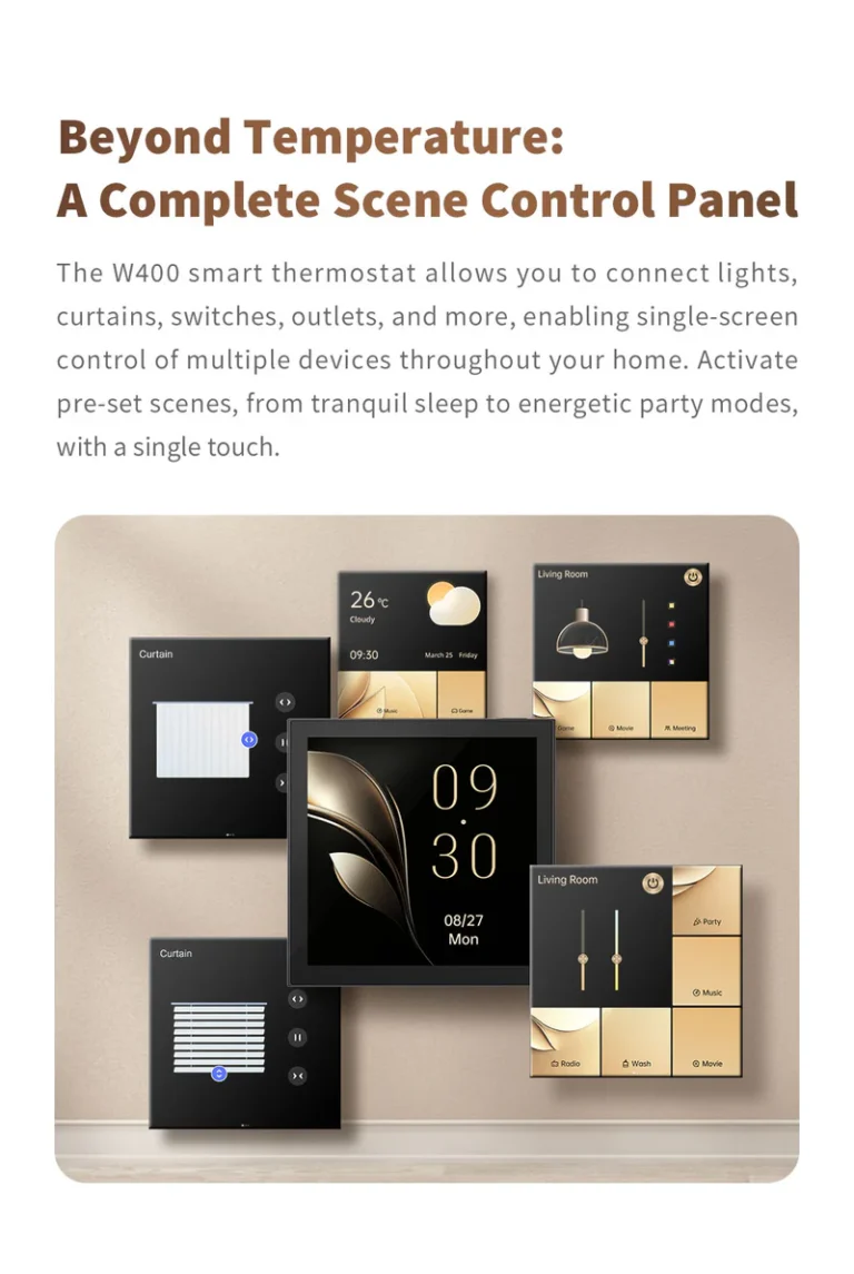 aqara w400 thermostat scene control panel features
