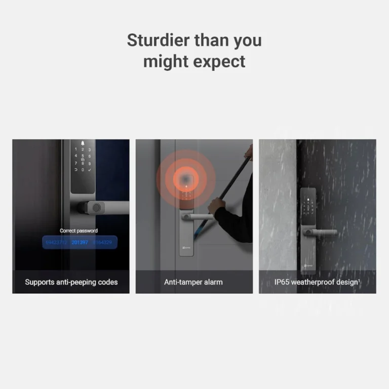 EZVIZ DL05 smart lock with anti-peeping and weatherproof features