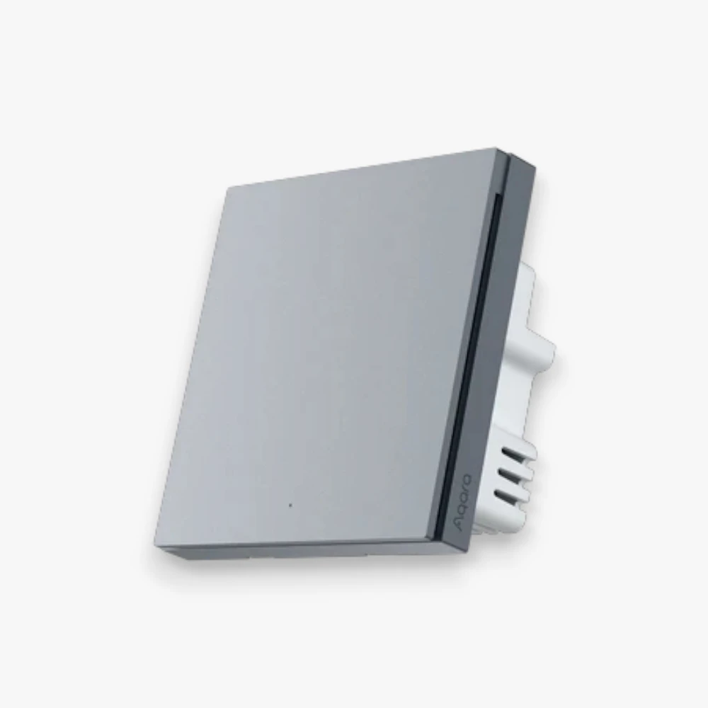 Aqara H1 Pro Smart Wall Switch Single in black finish with Zigbee 3.0