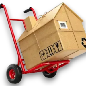 Professional mover carefully wrapping an antique dresser for single-item moving service in Dubai by Justcare.tech