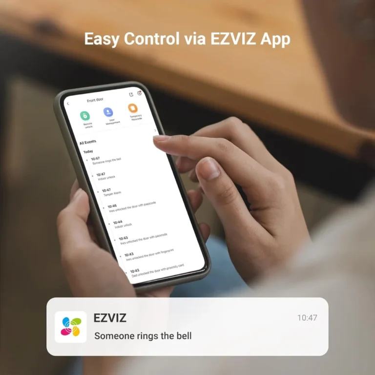 EZVIZ Y2000 smart lock with EZVIZ App control remote unlocking and real-time alerts
